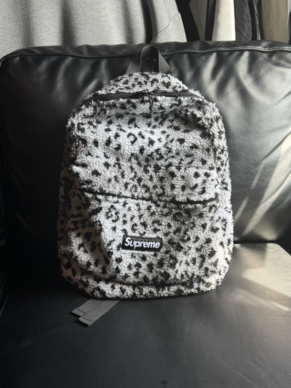 Rare Supreme Snow Leopard Fleece Backpack